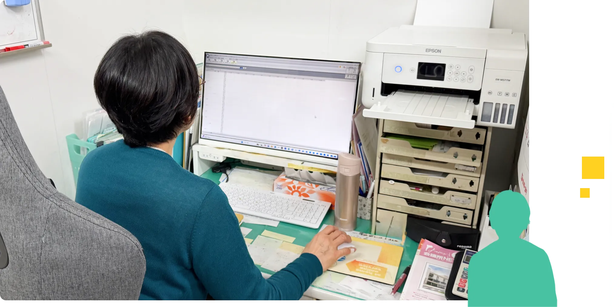 経理さんの写真