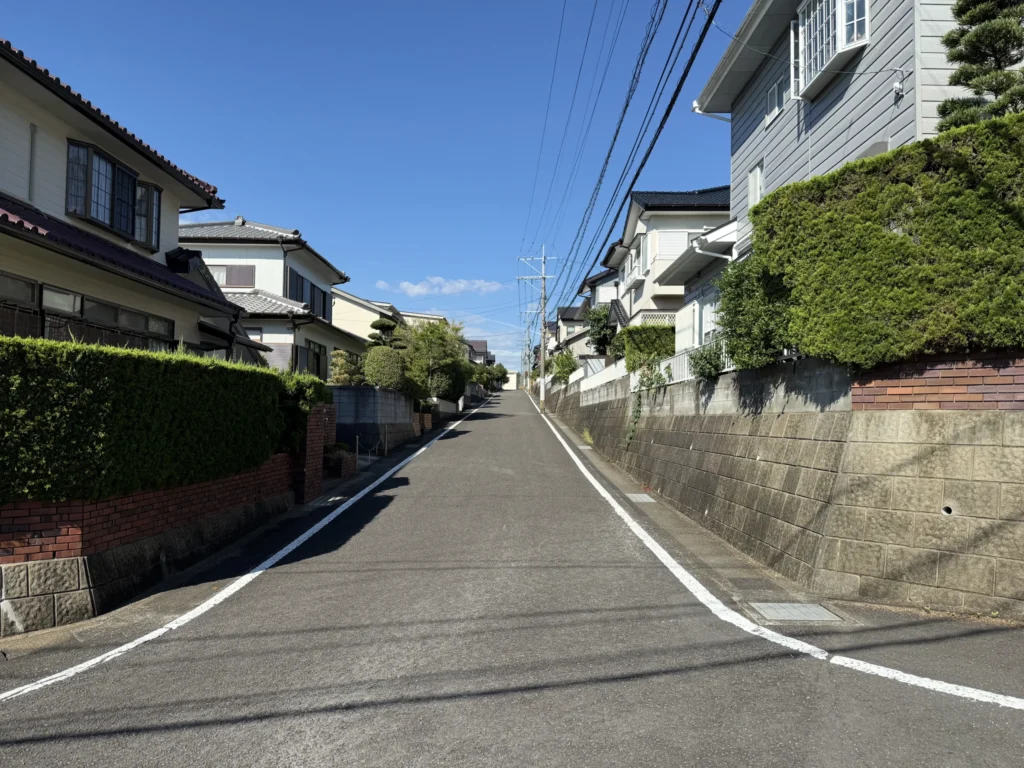 ダイヤランド4丁目の住宅街の街並み
