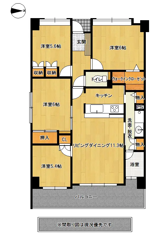 サーパス城山台の間取り図